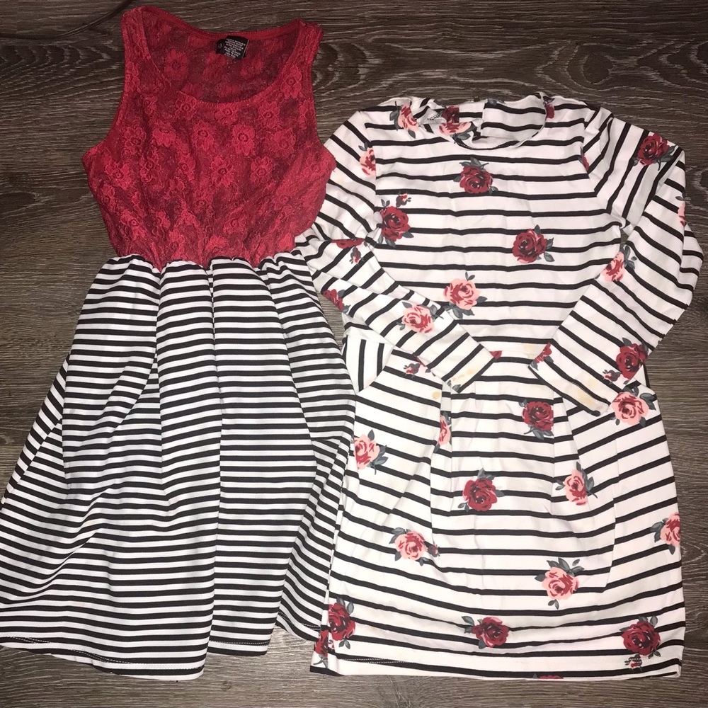 two dresses for girls size 7/8 used in good condition